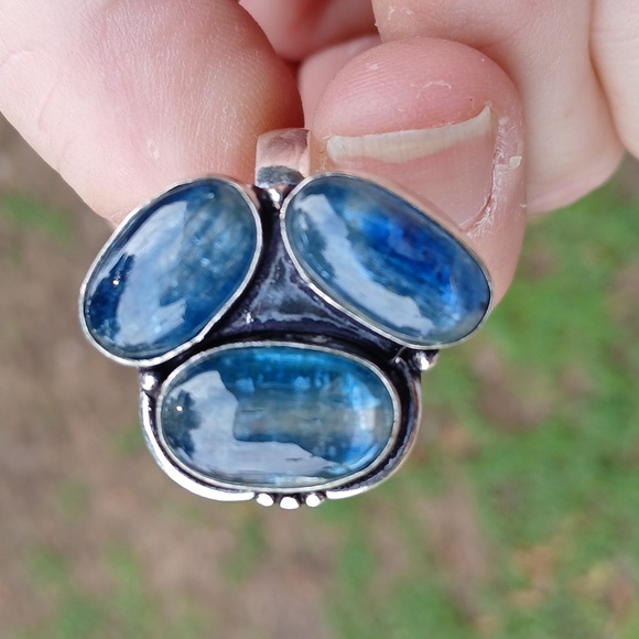 New Multi Kyanite 925 Silver Ring. - Picture 2 of 16
